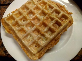 Cook for 7-8 minutes until the chaffle becomes lightly brown Basic Chaffles