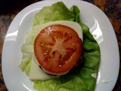 Add tomato Beef & Lettuce Burger