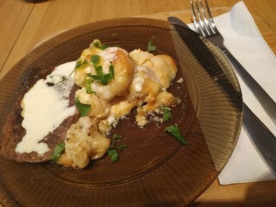 Beef sizzler steaks served with a salad or Cheesy Roasted Cauliflower