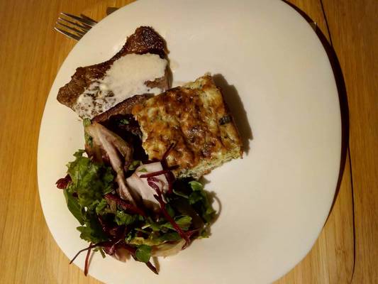 Beef sizzler steaks served with a salad or Cheesy Roasted Cauliflower