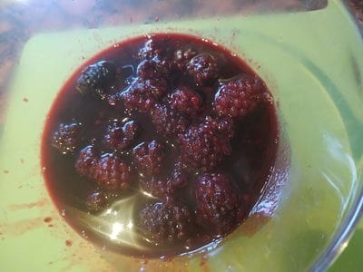 Cook for 5 minutes and then remove from heat and add 1 teaspoon of gelatin powder Blackberry Jelly Sauce