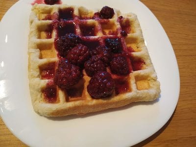 Sauce on waffles Blackberry Jelly Sauce