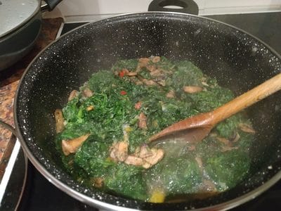 Remove from heat Creamy Spinach & Mushrooms Soup