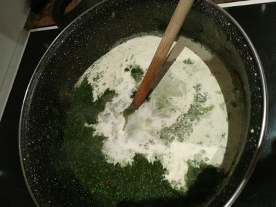 Stir in 280ml double cream Creamy Spinach & Mushrooms Soup