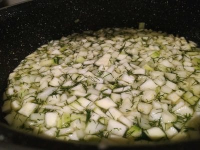 Mix them with salt and fresh or dried chipped dill Cucumber & Zucchini Soup