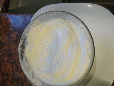 Whisk the egg whites until stiff Keto Waffles reduced fat