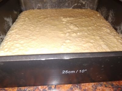 Bake it for 60 minutes at 150 C Lemon and Custard Cake