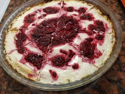 Raspberry Cheese Pie Pieces