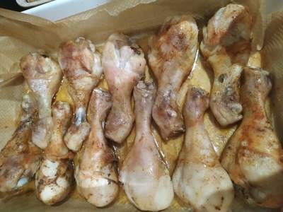 Bake them at 190C for 40 minutes until golden Roasted Chicken Drumsticks