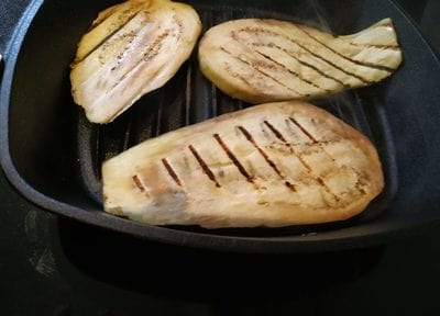 Grill them on both sides till tender Beef & Eggplant Lasagne