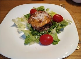 Beef & Eggplant Lasagne presentation