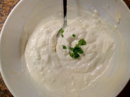 Garnish with Chopped parsley Best Ever Garlic Dip