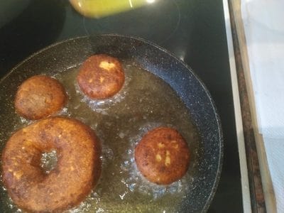 .. until the doughnuts are golden brown Cheese Doughnuts