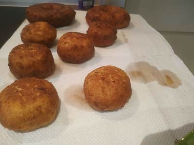..to absorb the oil. Cheese Doughnuts