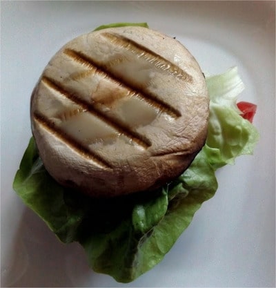 Top with another grilled mushroom Flat Mushrooms Beef Burger