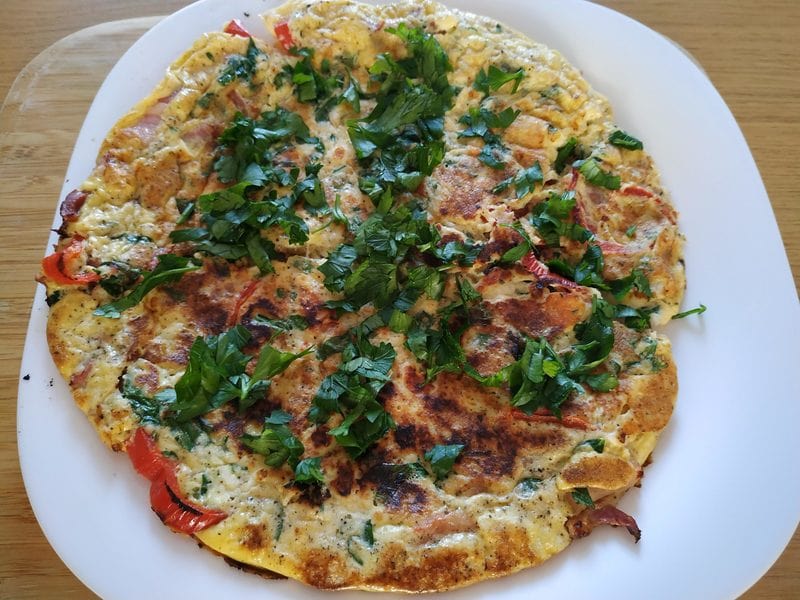 Greek Cheese and Parsley Omelette