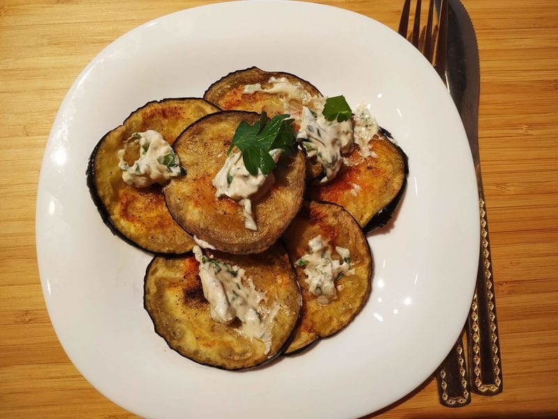 Ready Grilled Eggplant with Soured Cream