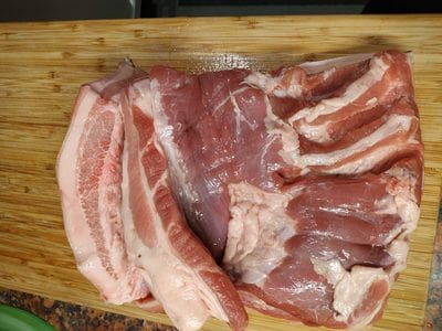 Fresh bacon Homemade Pork Cracklings