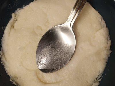 Add mixture into a bowl Homemade Raffaello Coconut Balls