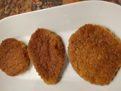 Place the coffee drunk sponges on plate Mini Tiramisu Sponges Keto