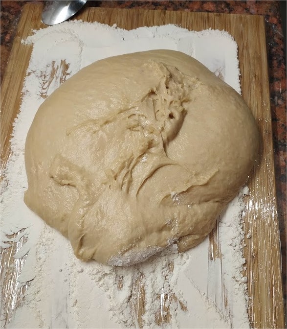 Flip the dough onto a well floured working surface My Grandma’s Doughnuts