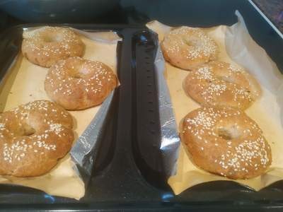 Bake for 25 minutes Sesame Bagels