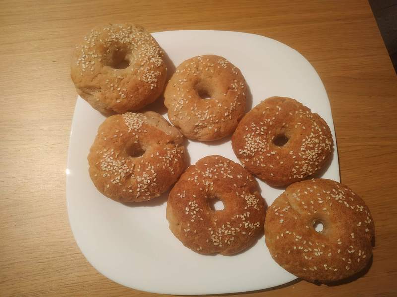 Slice and fill them up Sesame Bagels