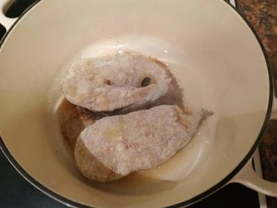 On medium to low heat fry the catfish rounds on both sides until tender Southern Pan Fried Catfish