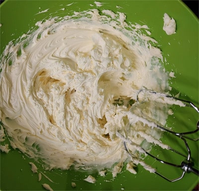 mix the Mascarpone cheese and one cup of double cream Sugar Free Tiramisu