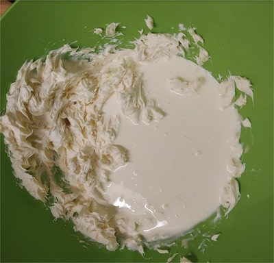mix the Mascarpone cheese and one cup of double cream Sugar Free Tiramisu