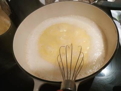 Stir in the corn meal Classic Creamy Polenta (Mamaliga)