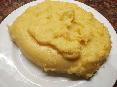 or pour it on a serving platter Classic Creamy Polenta (Mamaliga)