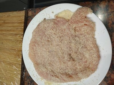 Coat the chicken in Almond Flour for German Chicken Schnitzel
