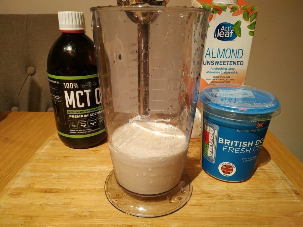 Keto Coffee Latte ingredients