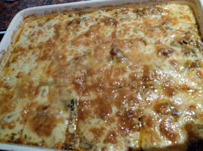 Oven ready sliced Keto Lasagna