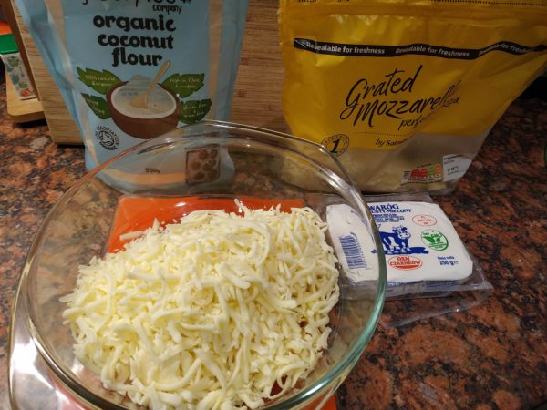 Ingredients for Mini Fathead Chorizo & Mushrooms Pizzas