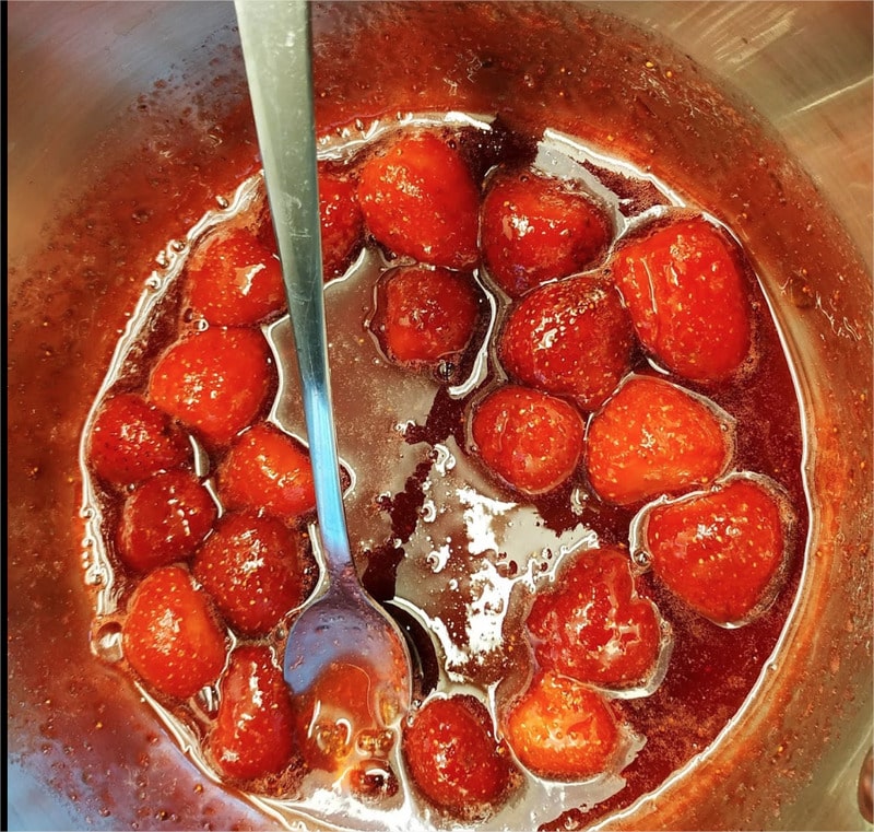 Reduce the heat to medium, add the lemon juice and simmer for 5 minutes until the strawberries are softer and the sauce becomes a bit thicker Strawberry Puree