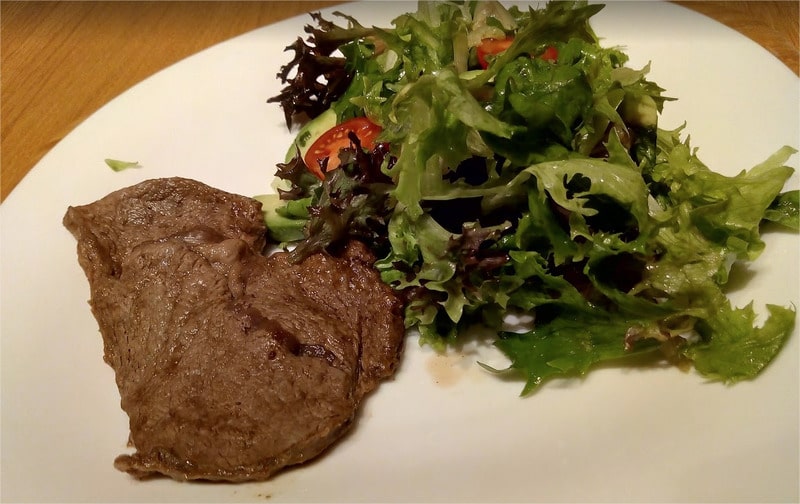 Beef Thin Cuts Steak with Mixed Green Salad